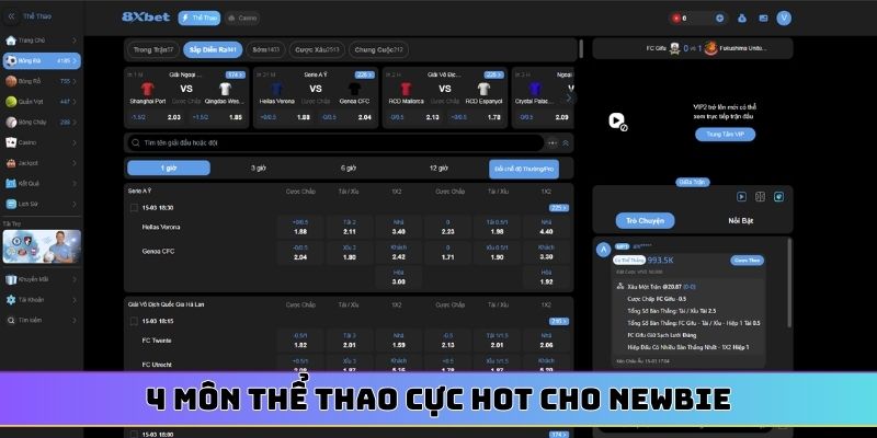 4 môn thể thao cực hot cho newbie